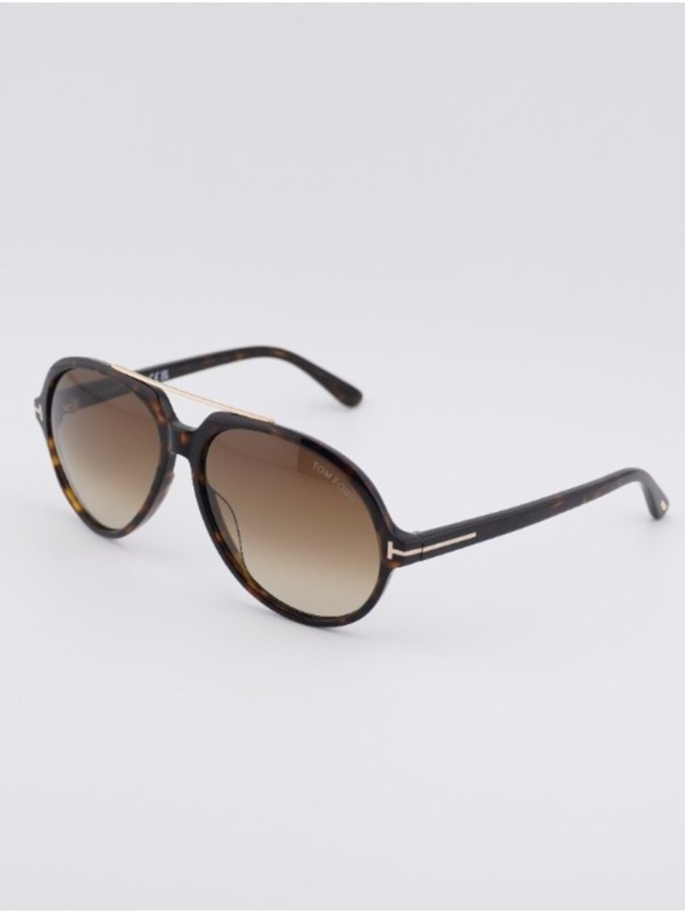 Tom Ford Aalto FT1210 52F Sunglasses Dark Havana Aviator Frame, Brown Lenses